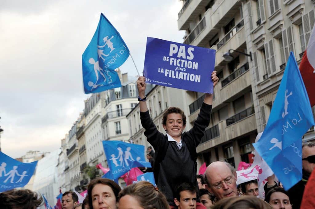 La Manif Pour Tous vers l'Assemblée Nationale / Demonstration towards the Parliament. 2013/04/19. Photo : MA Mouterde